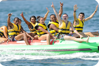 Banana Boat, a Friendly Watersport in Tanjung Benoa - Bali Tour Package
