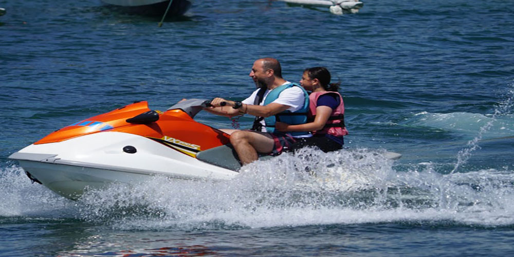 Jet Skiing on the Beach of Tanjung Benoa